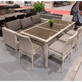 Обеденный комплект из ротанга T365/S65/Y380C-W85 8PCS