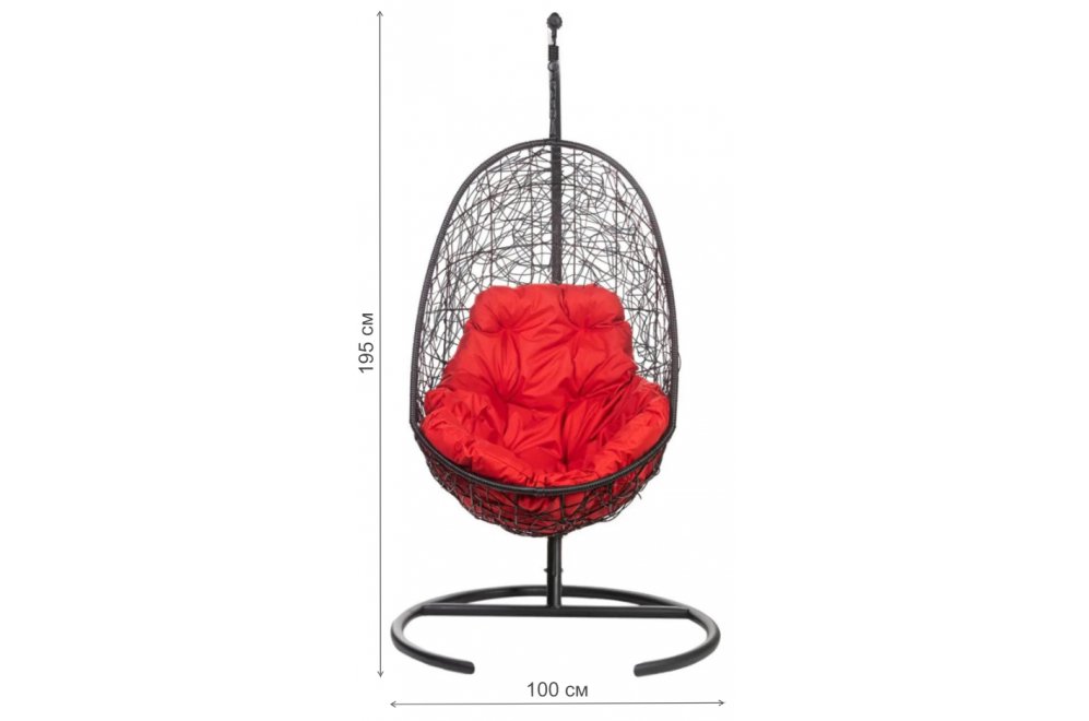 Подвесное кресло Easy с красной подушкой