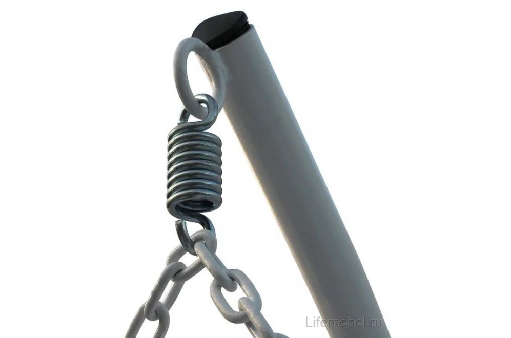 Подвесное кресло Феникс белое / серое