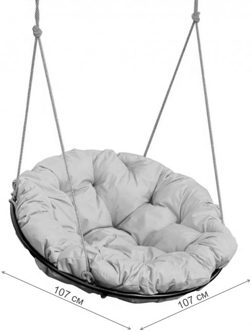 Подвесное кресло Папасан голубая подушка