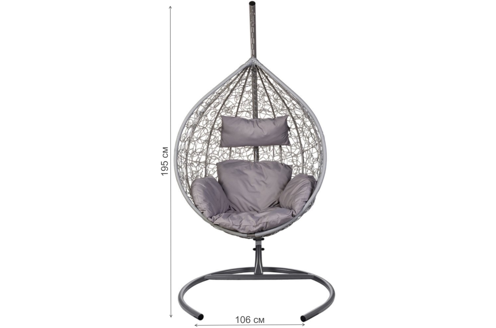 Подвесное кресло Tropica gray