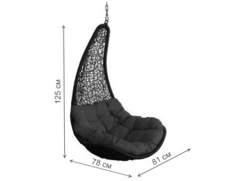 Подвесное кресло Wind Black BS