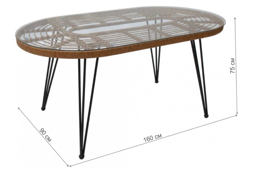 Стол из ротанга GS007 черный