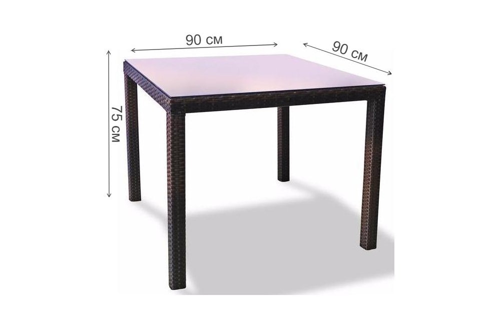 Стол Milano 90 темно-коричневый