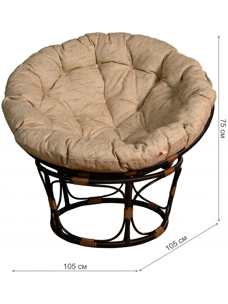 Кресло из ротанга Papasan коричневый