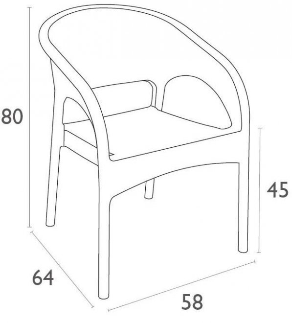Пластиковое кресло Panama антрацит