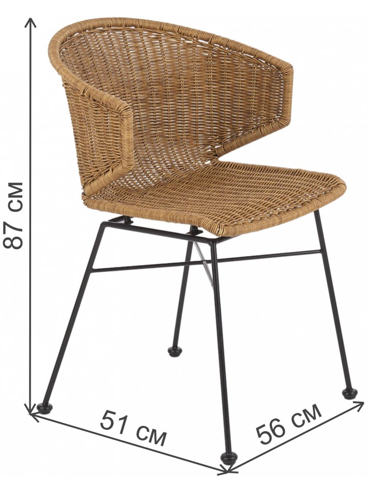 Стул из ротанга K407 натуральный