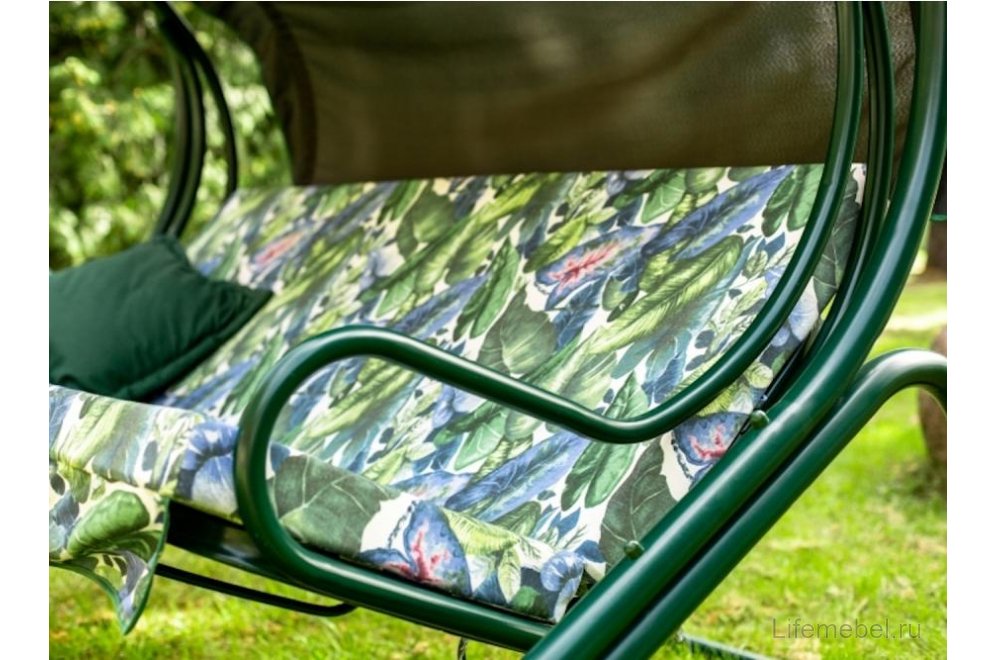 Качели садовые Алекс с927 зеленый / разноцветный / листья