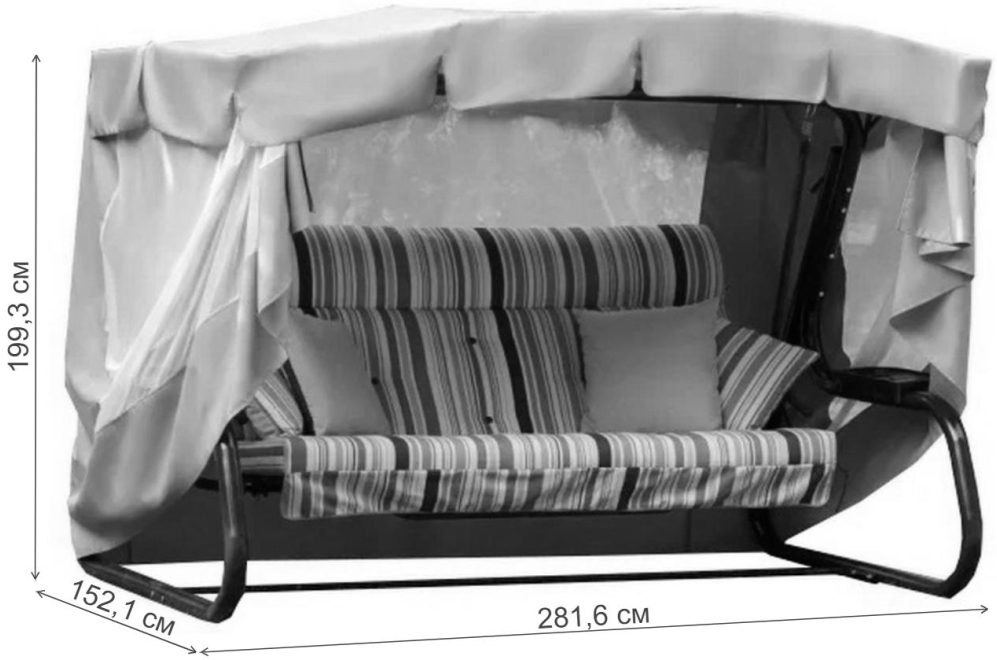 Качели садовые Александрия c1206 четырехместные