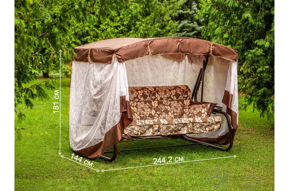 Качели садовые Азалия  трехместные