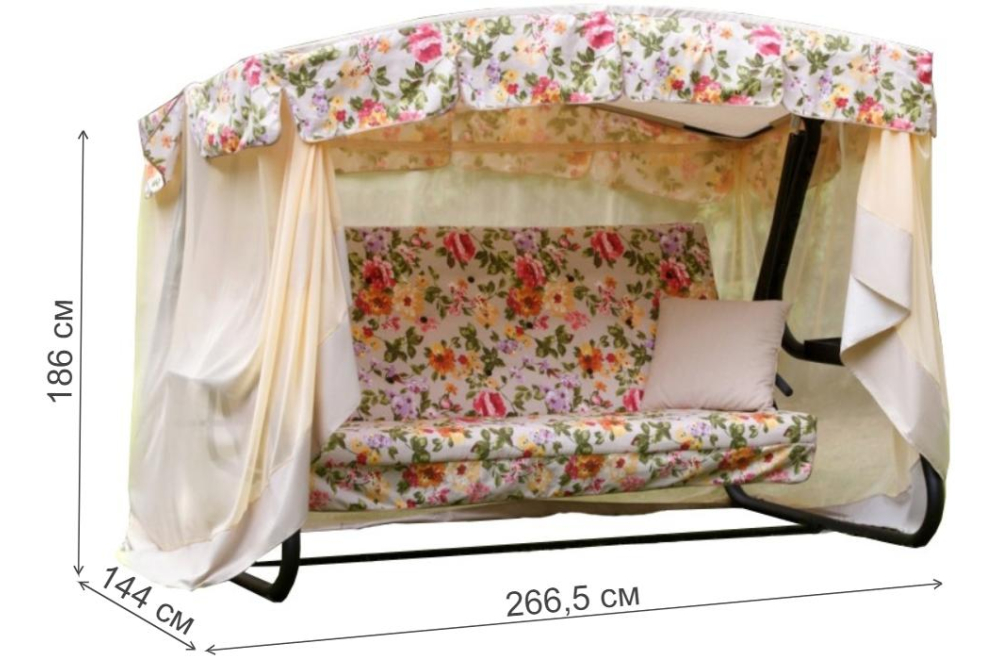 Качели садовые Саванна flower с1205 четырехместные