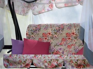 Качели садовые Турин Премиум flower с1202