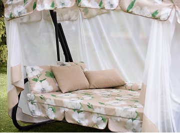 Качели садовые Турин Премиум flower с1203