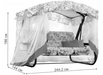 Качели садовые Турин Премиум flower с1204