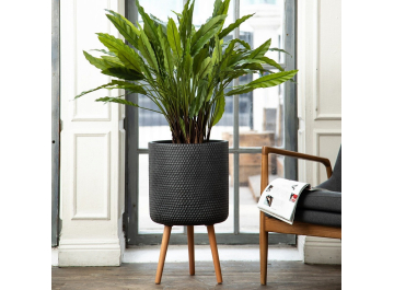 Кашпо Ханни Круглое HON-CLNDR-BLK-37