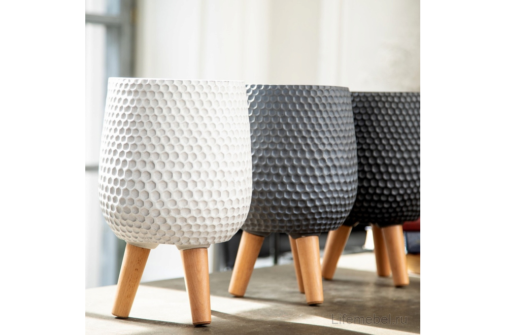 Кашпо Ханни Ваза HON-VASE-AW-22 D22 H34 cm белое