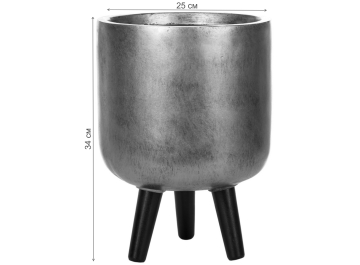 Кашпо Конкрит SMT-RND-25-SLV