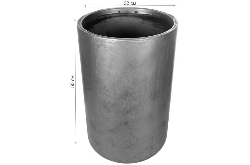 Кашпо Крисмас Высокое V-XMAS-SLV-32 D32 H50 cm серебристое