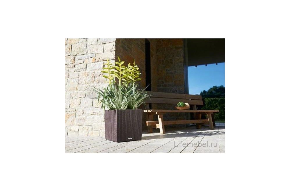 Кашпо Lechuza 15380 CUBE Cottage 40 Белый