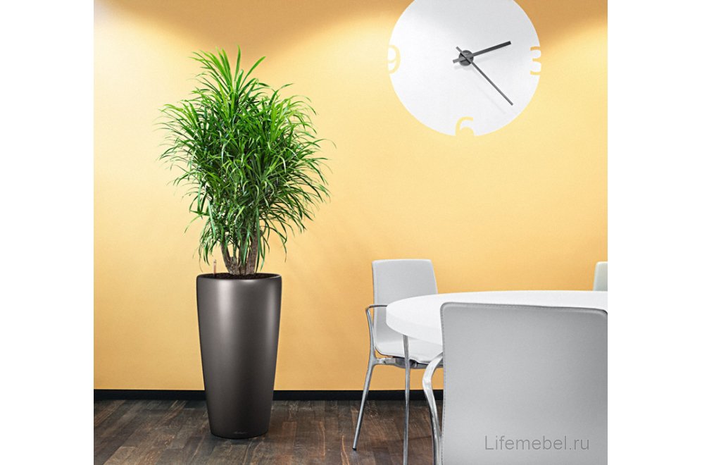 Кашпо Lechuza 15748 RONDO 40 Серебристый металлик