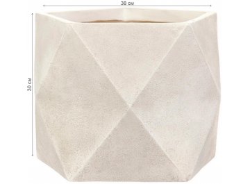 Кашпо Геометри Ромб W38 L38 H30 DSQUARE38-AW
