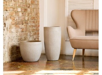 Кашпо Лотус Высокое Круглое D30 H58 MESHV30-T