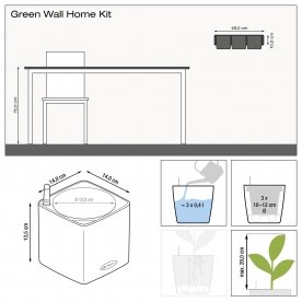 Комплект кашпо Wall Home Kit Glossy