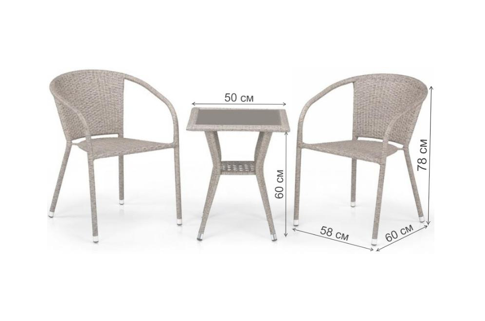 Кофейный комплект T25C/Y137C-W85 2+1 latte