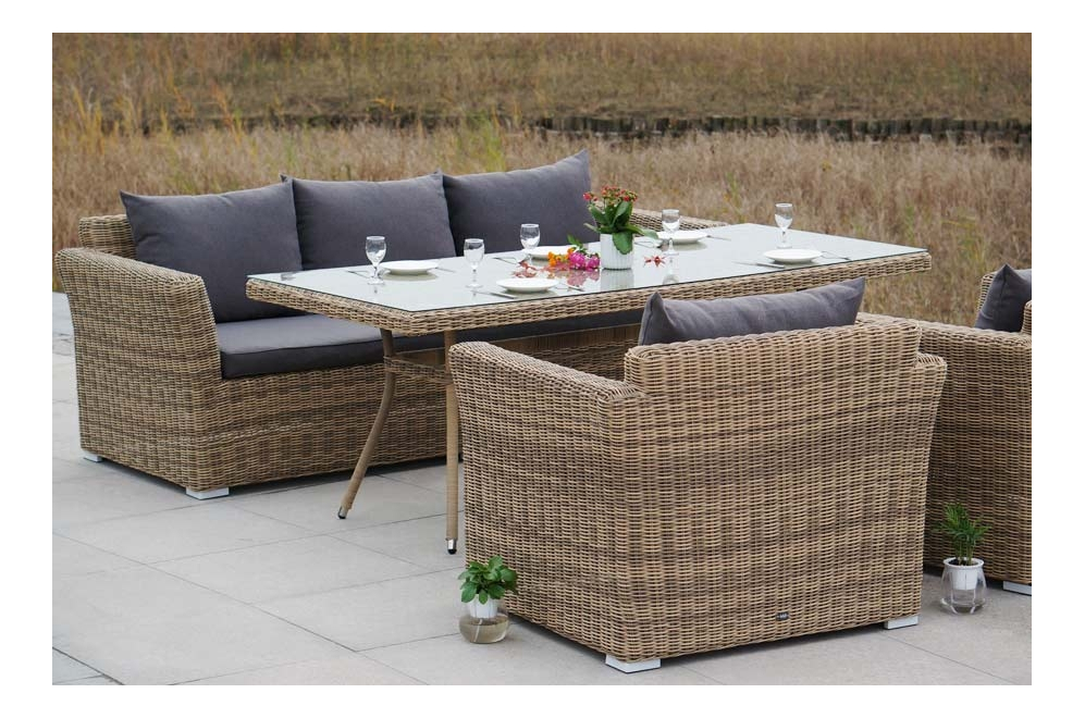 Комплект для отдыха из ротанга Бурфи соломенный