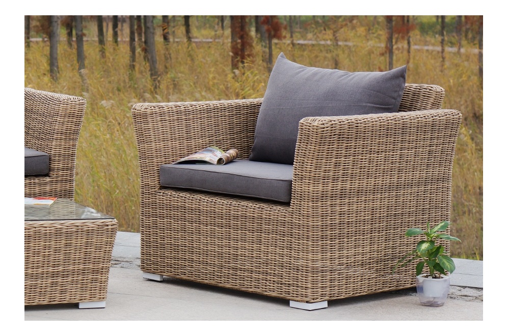 Комплект для отдыха из ротанга Пакора Сингл соломенный