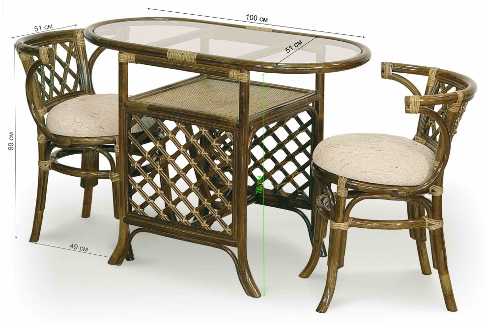 Комплект для завтрака 03/03 браун