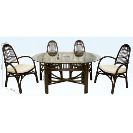 Комплект обеденный Dayning 4+1 браун