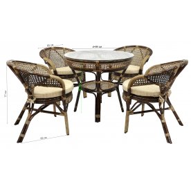 Комплект обеденный Java-2 браун