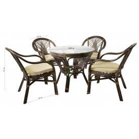 Комплект обеденный ЙЕНКИ 4+1 браун