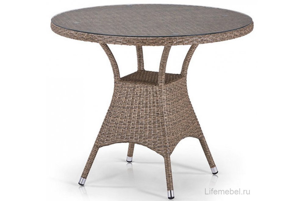 Обеденный комплект из ротанга 4+1 T220CT/Y32-W56 Light Brown 4Pcs