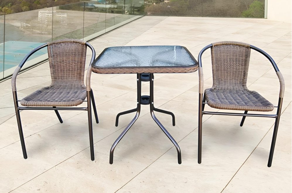 Кофейный комплект из ротанга Асоль LRC-02/LRT02-D60 light brown