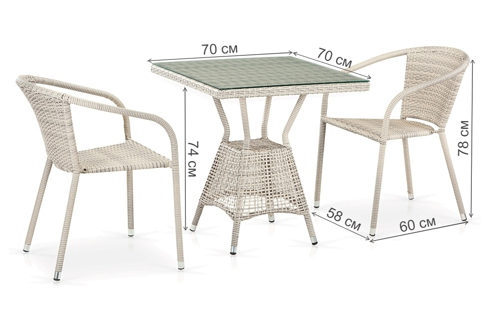 Обеденный комплект T706/Y137C-W85 2 Latte