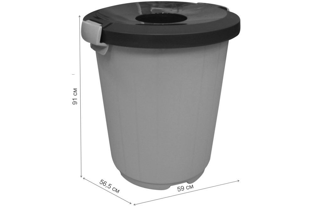 Контейнер 105 серый с воронкой