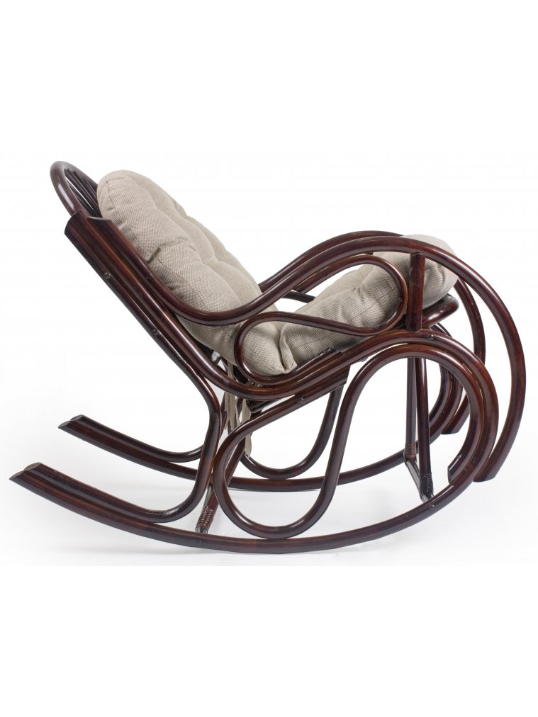 Кресло-качалка Bella с подушкой орех