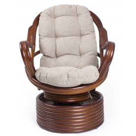 Кресло-качалка Davao с подушкой / коньяк