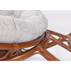 Кресло-качалка Papasan Rocker Chair с подушкой коньяк