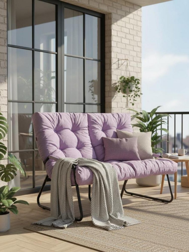 Металлический диван Ergo лавандовый