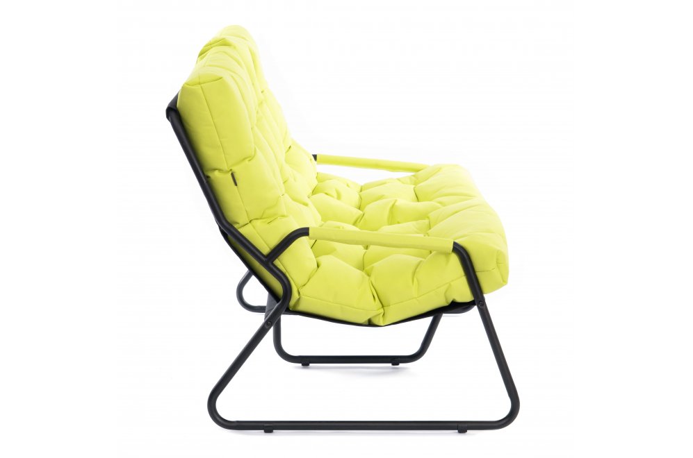 Металлический диван Ergo лайм рогожка