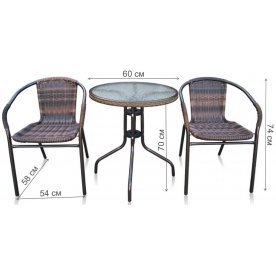 Кофейный комплект Асоль-1B TLH-037BR2/060RR-D-60 2+1