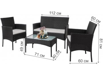 Комплект для отдыха из металла Доминика SFS003