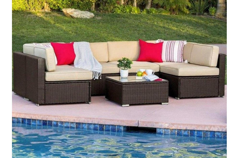 Комплект для отдыха YR822Br brown / beige