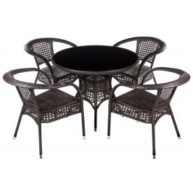 Комплект мебели стол T-220C и 4 кресла Y-32