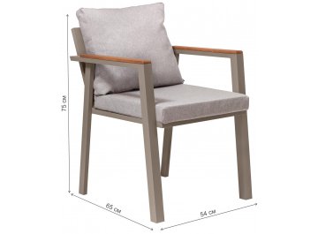 Обеденный комплект из металла Santorini