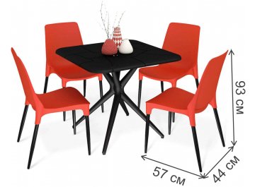 Обеденный комплект из пластика SHT-DS208