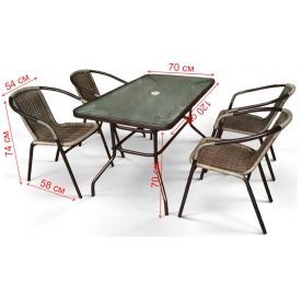 Обеденный комплект Николь-3В CDC01 CDT016-120х70 4Pcs